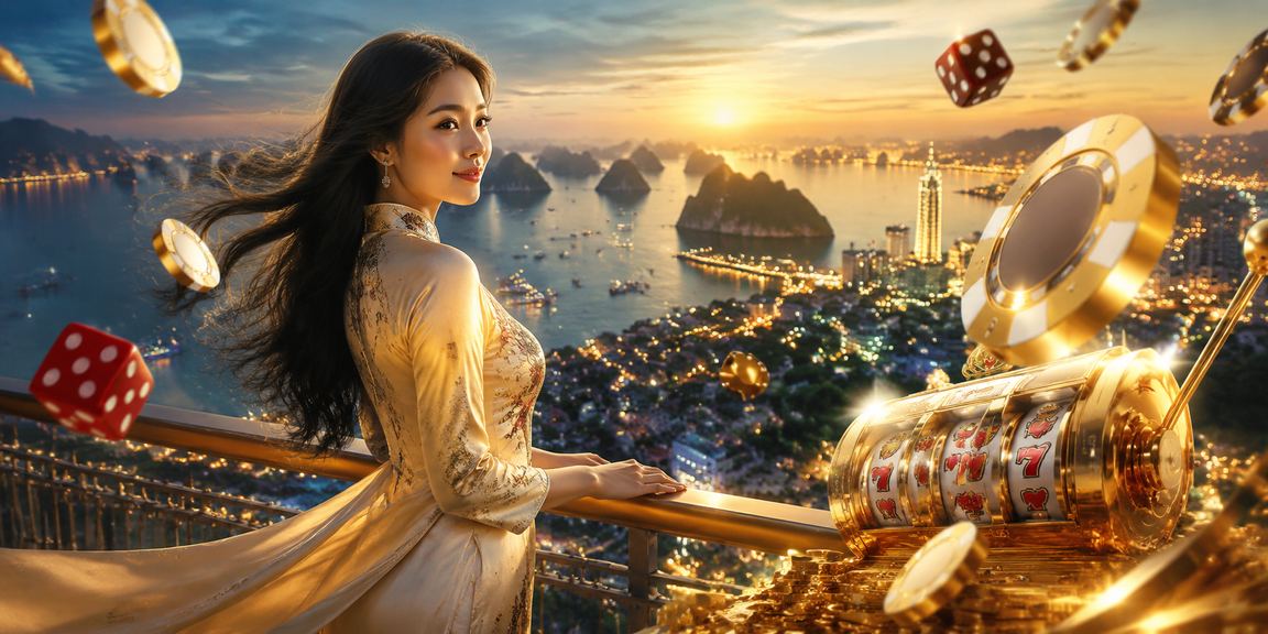 Cảnh Vịnh Hạ Long kết hợp không khí casino và cá cược